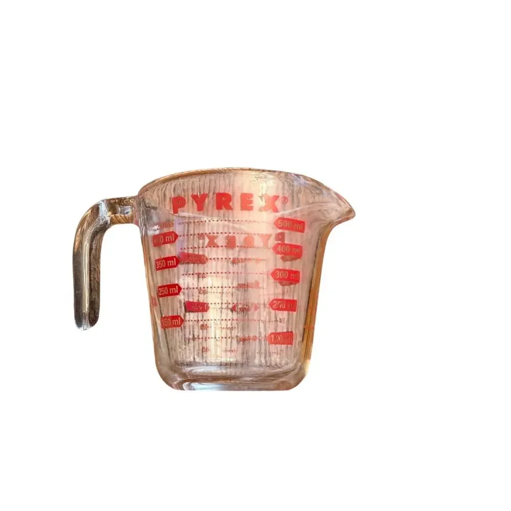 Vintage 1980s PYREX Glass Measuring Cup 2 Cup - Made in USA
